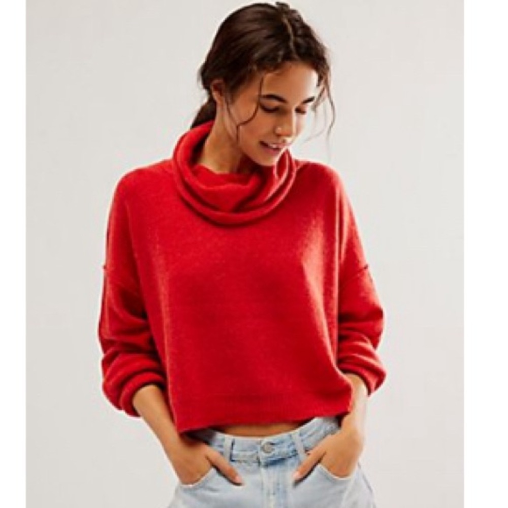 free people oliver cashmere turtleneck sweater